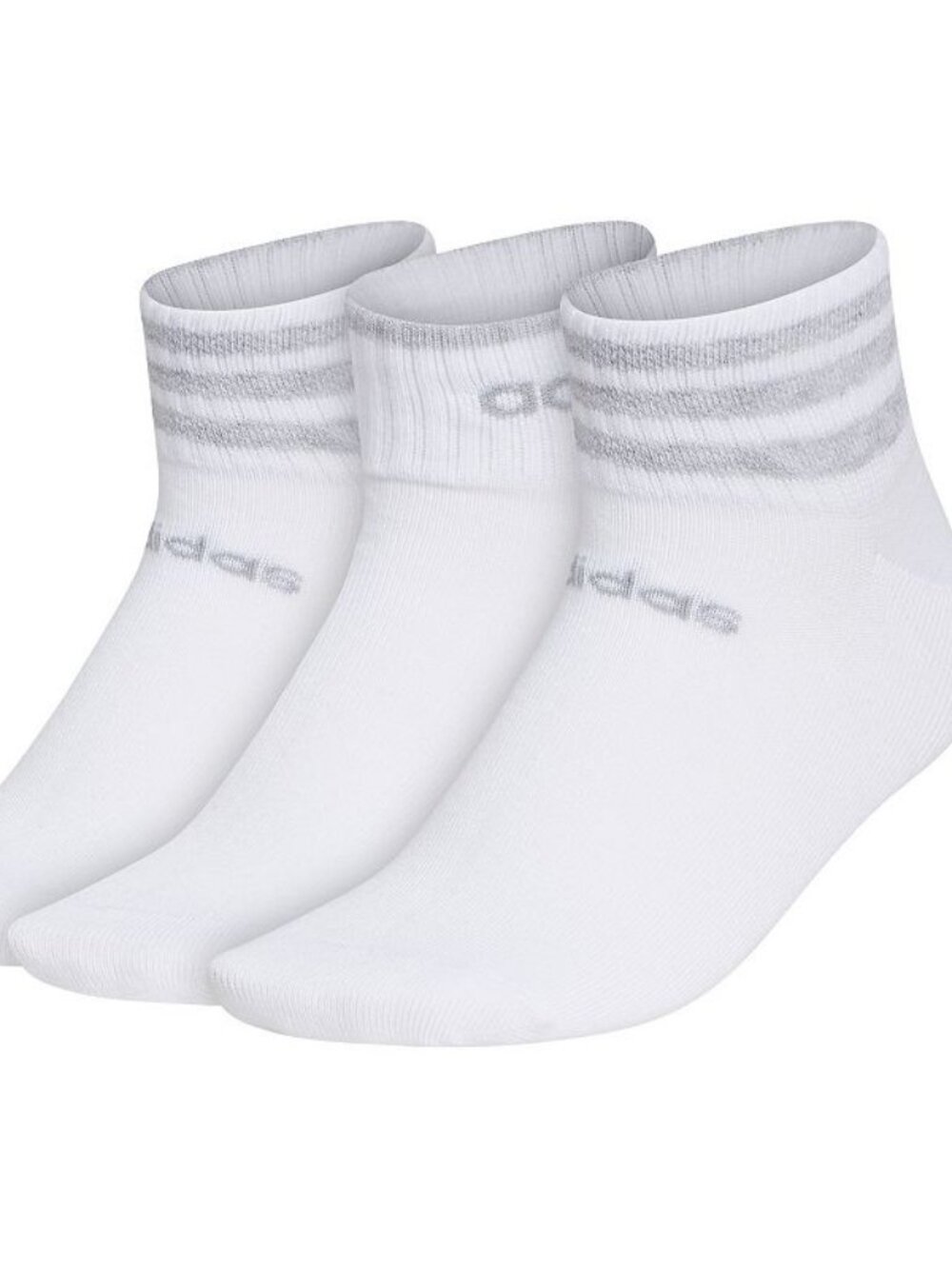 Women's adidas Performance 3-Stripe Low Cut 3 Pack of Socks -  Shoe Size 5-10